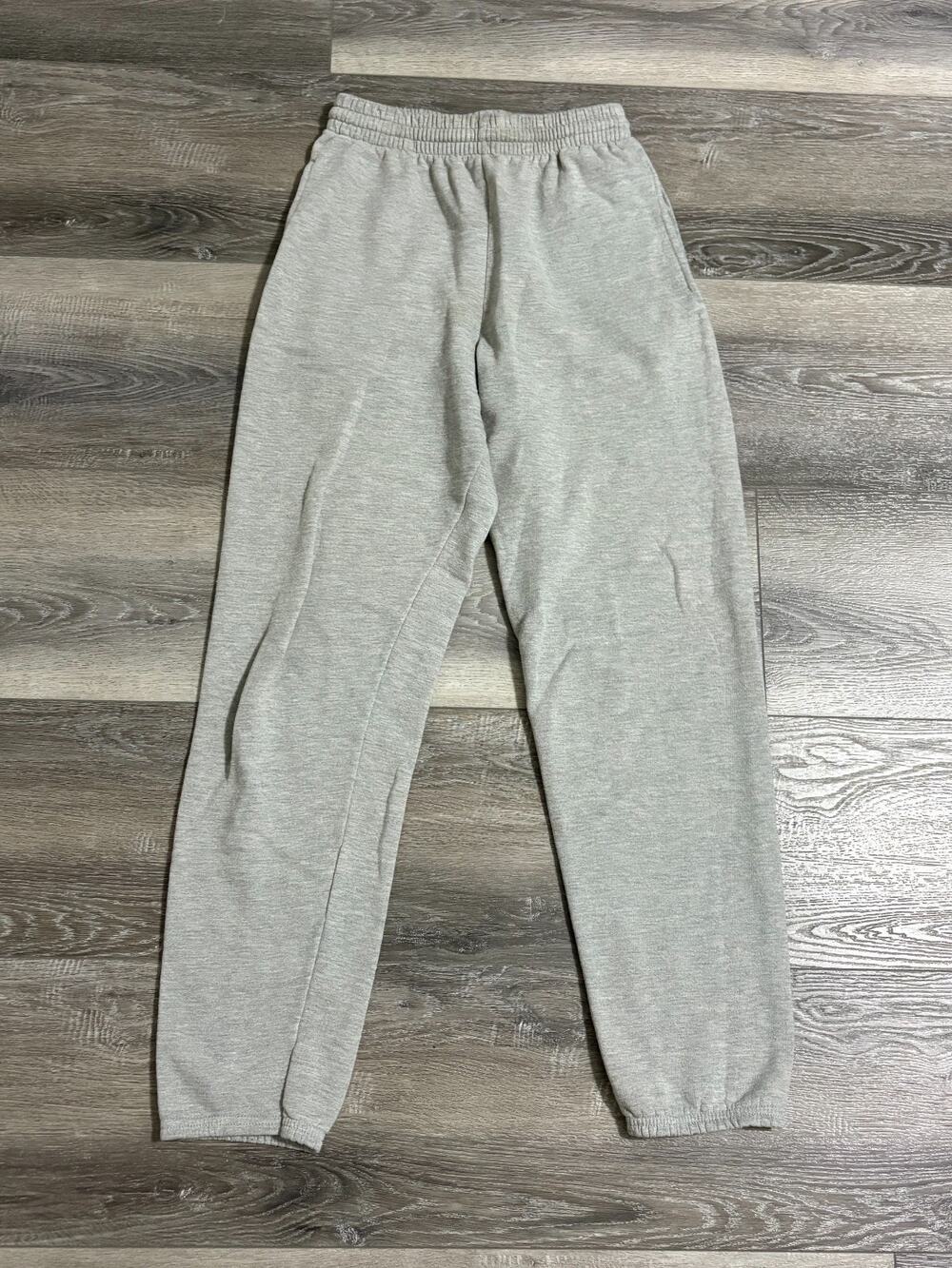 Vintage Fruit Of The Loom Grey Tapered Sweatpants Retro Casual Y2K - Men’s Small